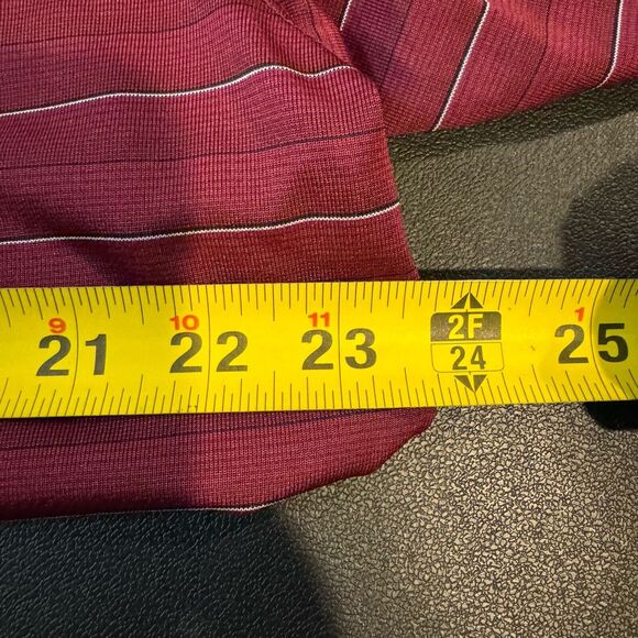 Grand Slam Men's XL Red Performance Golf Polo Shirt Striped Short Sleeve - Picture 6 of 6